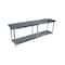 Bk Resources Work Table Stainless Steel W/Undershelf, Plastic bullet feet 96"Wx30"D SVT-9630 - alternate 1
